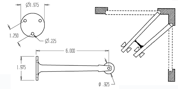 Don-Jo 1487 roller door bumper size