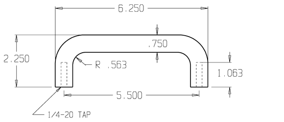 Don-Jo 14 Door Pull size