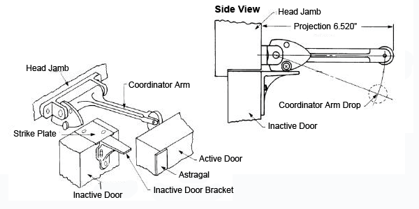 Don-Jo 2080 Double Door Coordinator