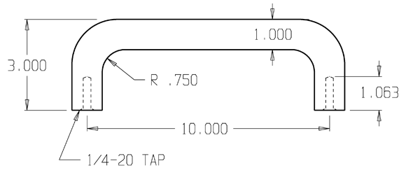 Don-Jo 20 Door Pull size