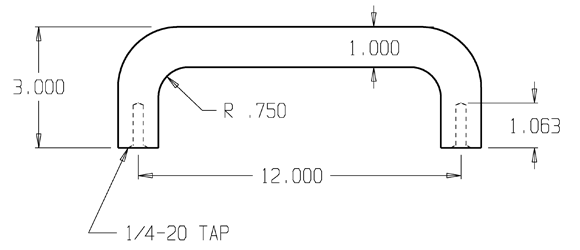 Don-Jo 21 Door Pull size