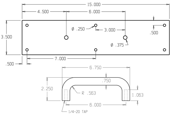 Don-Jo 7015-628 Aluminum Push Plate