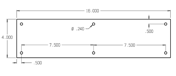 Don-Jo 71-628 Aluminum Push Plate