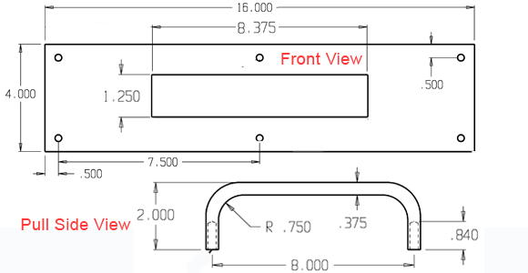 Don-Jo 7131-630 Pull Plate