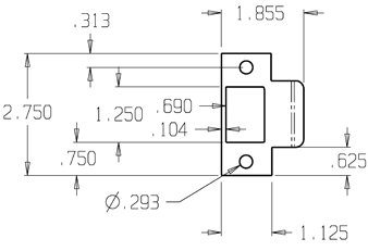 Don-Jo 9234 T-Strike Plate