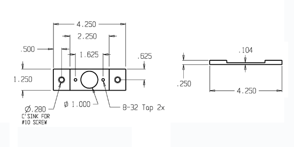 Don-Jo CV-2414 Sargent conversion plate size
