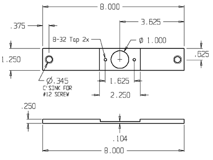 Don-Jo CV-86 mortise conversion plate size