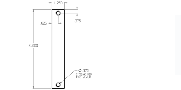 Don-Jo EF-86 mortise filler plate size