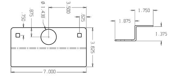 Don-Jo OLP-2651 Security Latch Guard size