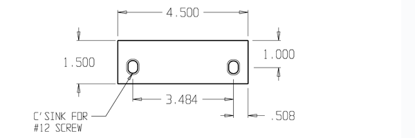 Don-Jo SHF-45-PC 4.5 Inch Hinge Filler Plate size