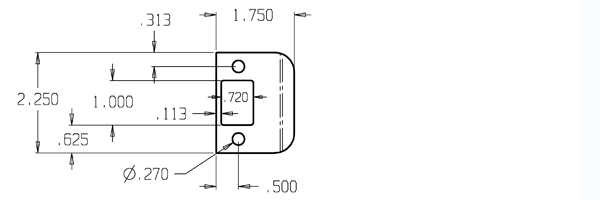 Replacement Strike Plate Size