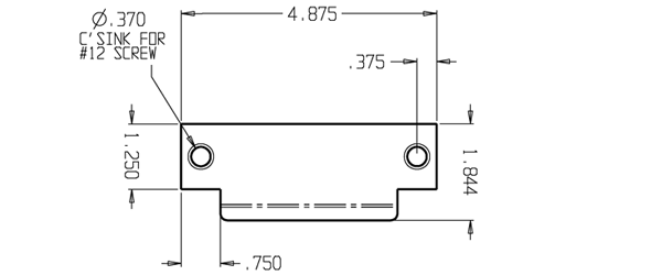 Don-Jo BS-161-630 ANSI Blank Strike Plate Size