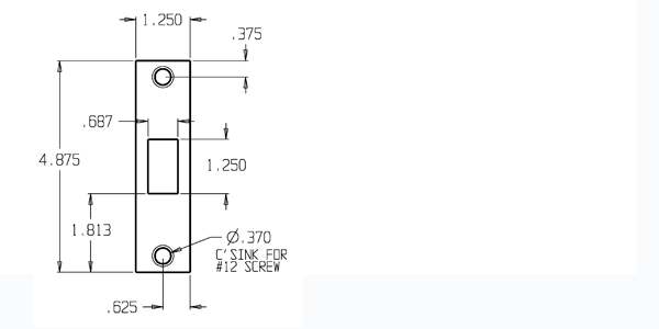 ANSI Deadbolt Strike Plate Size