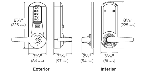 KABA Simplex 5021 dimensions
