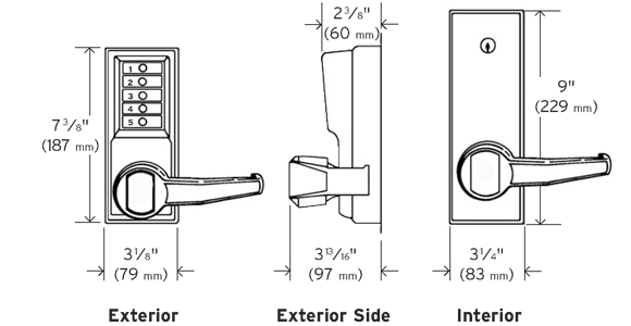 KABA Simplex L1011 dimensions