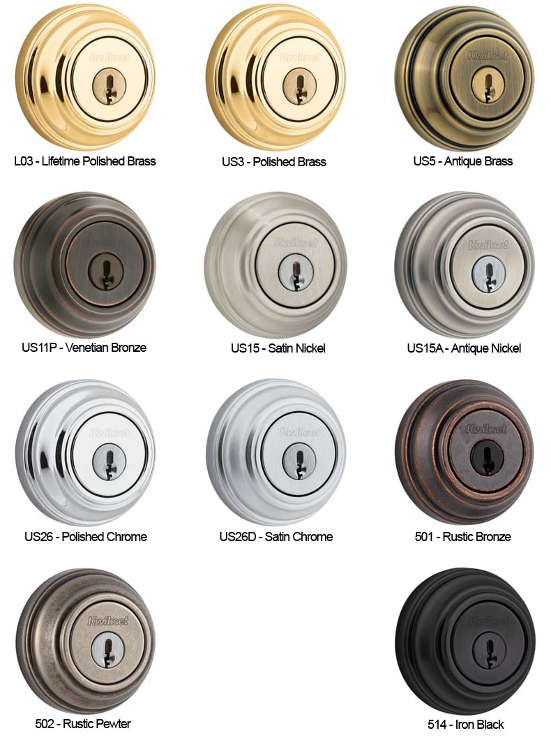 Kwikset finish color chart